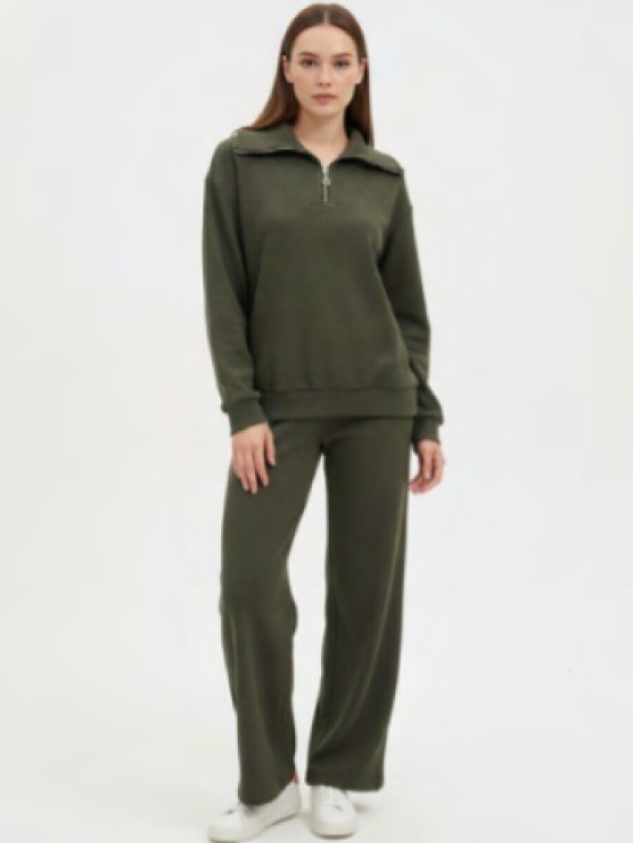 Pantalón Canelado. - Verde Musgo 