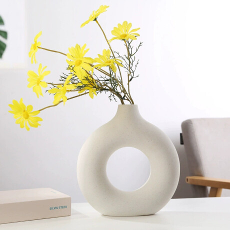 Set De Floreros Minimalistas x3 Redondo Set Blanco