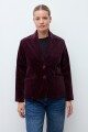 Blazer de pana ciruela
