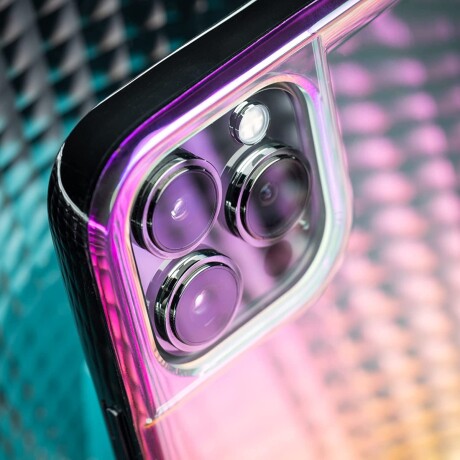 Protector mous case clarity para iphone 14 Iridescent