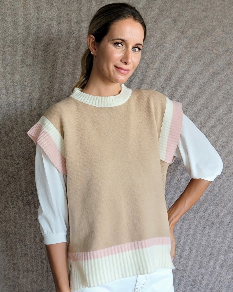 Chaleco Nórdico Lambswool - Beige Rosa 
