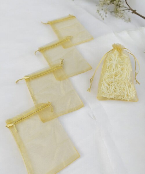 Pack x 100 - Bolsas organza 9x15 cm ORO