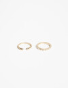 Sets Anillos Perla Set De Anillos Metal Con Perlas - Dorado