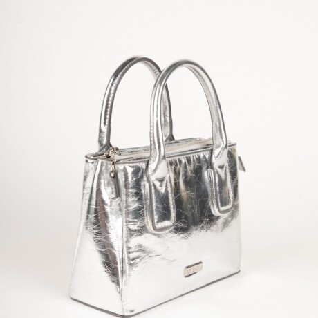 CARTERA MINI TOTE SHINY Plateado