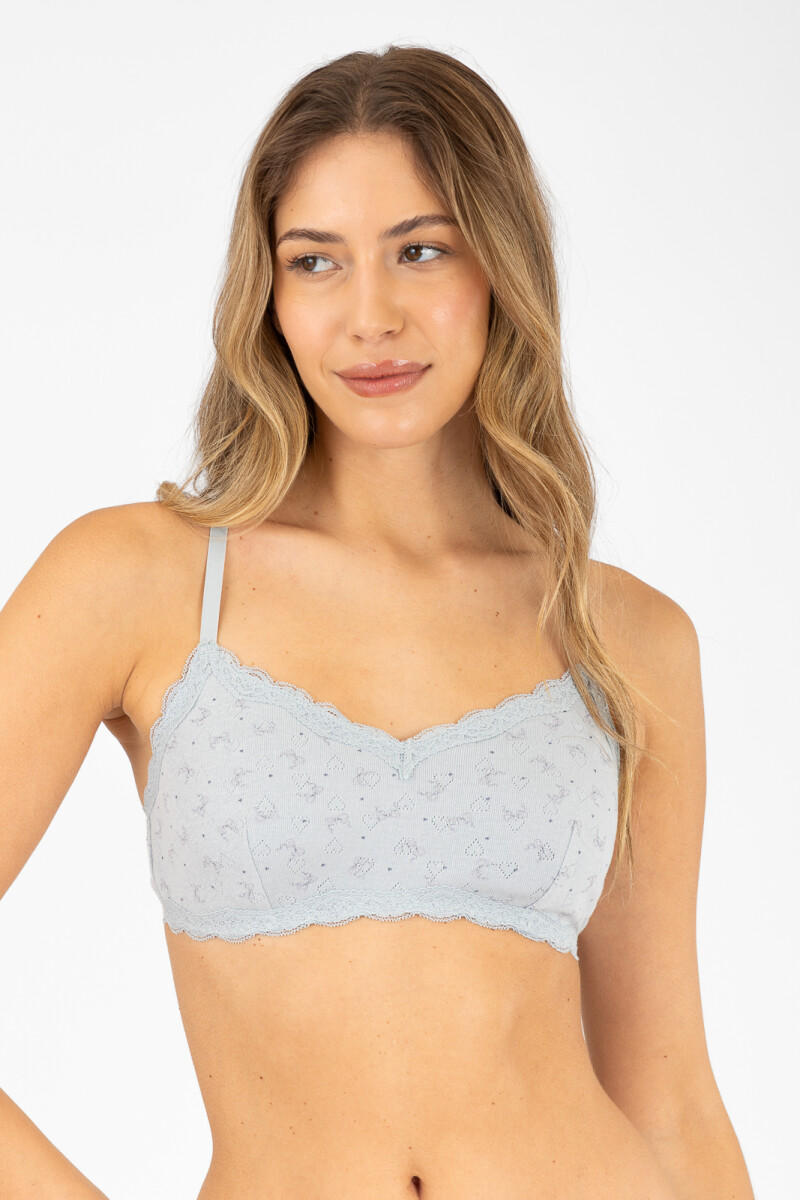 Bralet bow heart - Azul 