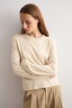 Sweater clásico beige melange