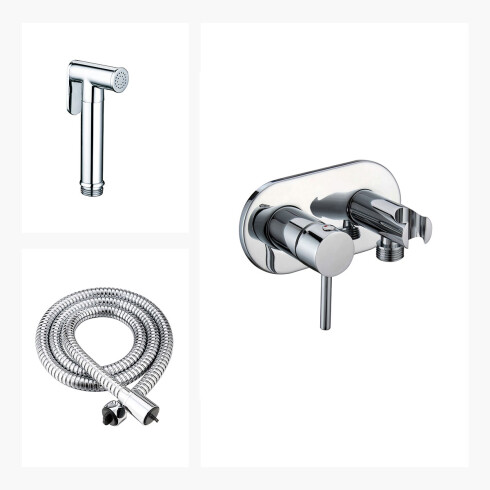 DUCHA HIGIENICA PICO REDONDO INCLUYE MEZCLADORA Y FLEXIBLE 000