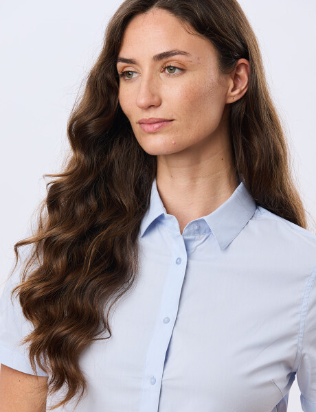 CAMISA RAYADA Celeste