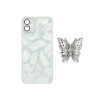 Protector para Samsung Galaxy A05 diseño plumas c/ mariposa Protector Para Samsung Galaxy A05 Diseño Plumas C/ Mariposa