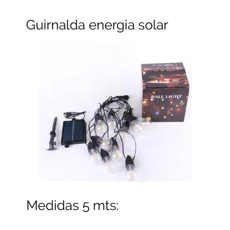 Guirnalda 10 Luces 6,5x4,5 Con 5 Mts Largo Energia Solar Guirnalda 10 Luces 6,5x4,5 Con 5 Mts Largo Energia Solar