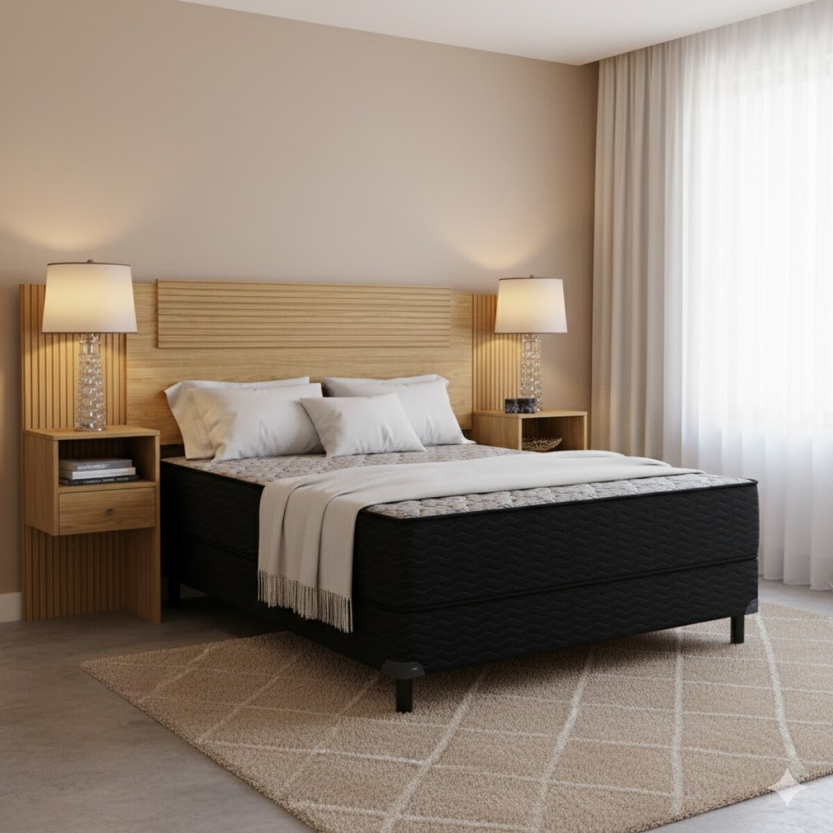 Sommier LINDE Zafiro® - 2 Plazas - 140x190x26 cm - Hasta 130 Kg - GARANTIA 5 AÑOS 