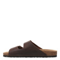 Sandalias de Hombre Freeway Casual 2 Hebillas Marrón Chocolate (Cuero Graso)