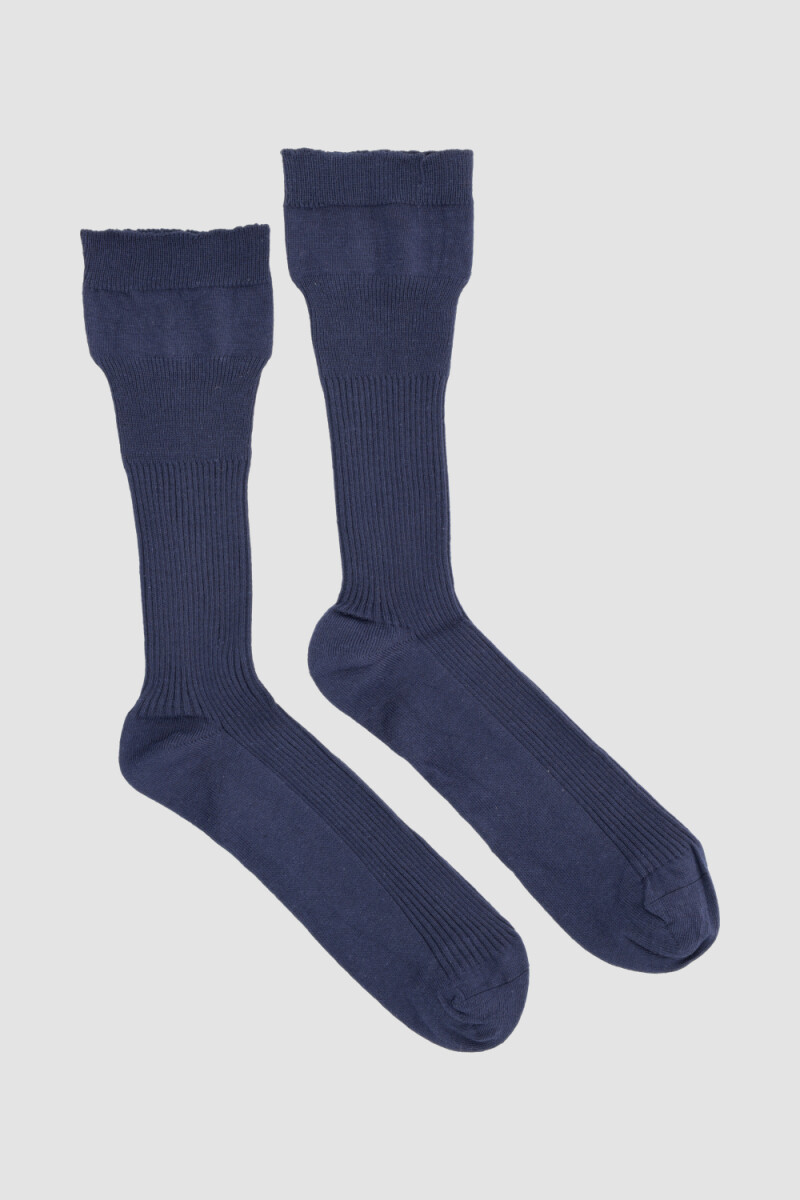 Medias compresion controlada algodon hombre - Azul 
