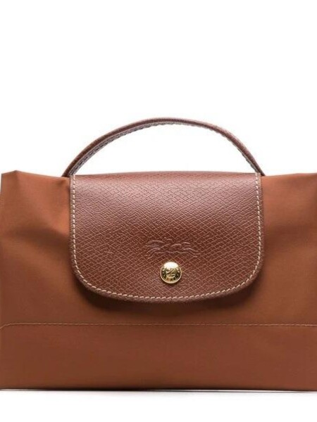 Longchamp -Maletín Le pliage Green,plegable de nylon Marrón