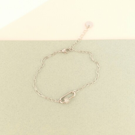 Pulsera de plata 925 con baño de rodio y circoniasl Pulsera de plata 925 con baño de rodio y circoniasl