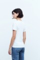 Remera canale escote cuadrado blanco