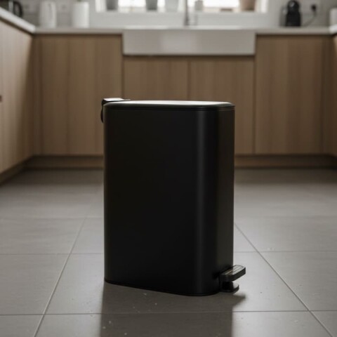 Tacho cesto de basura acero inoxidable 20L Rectangular con tapa a pedal Tacho cesto de basura acero inoxidable 20L Rectangular con tapa a pedal