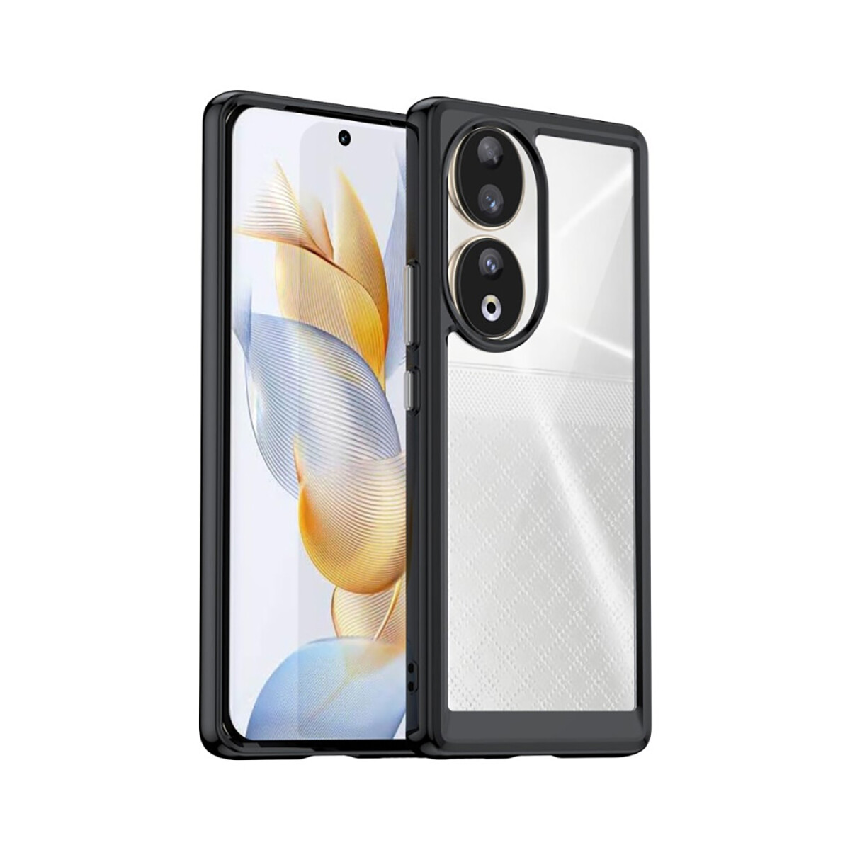 Case Transparente con Borde de Color Honor 90 Black