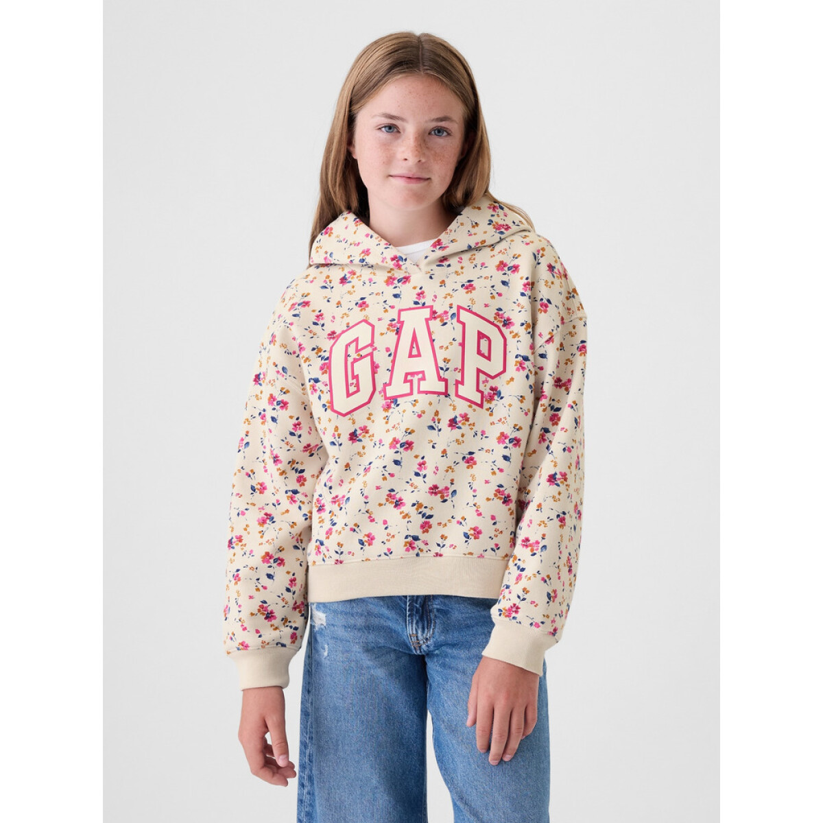 V-FRCH FT LOGO PO - WHITE FLORAL PRINT 