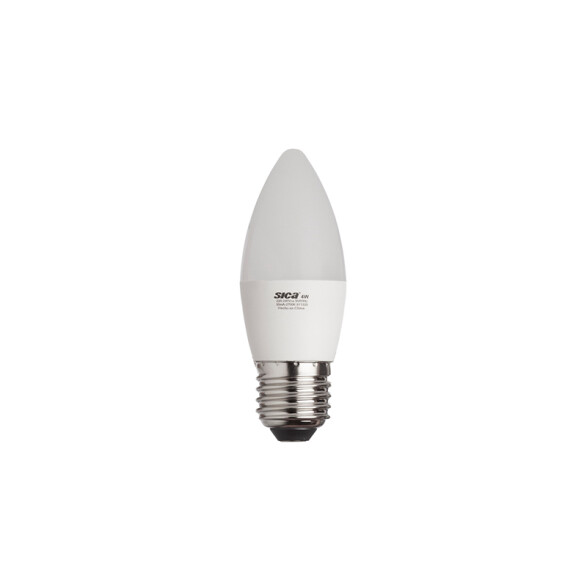 Lámpara LED tipo vela E27 220V 4W cálida 2700K SK2957