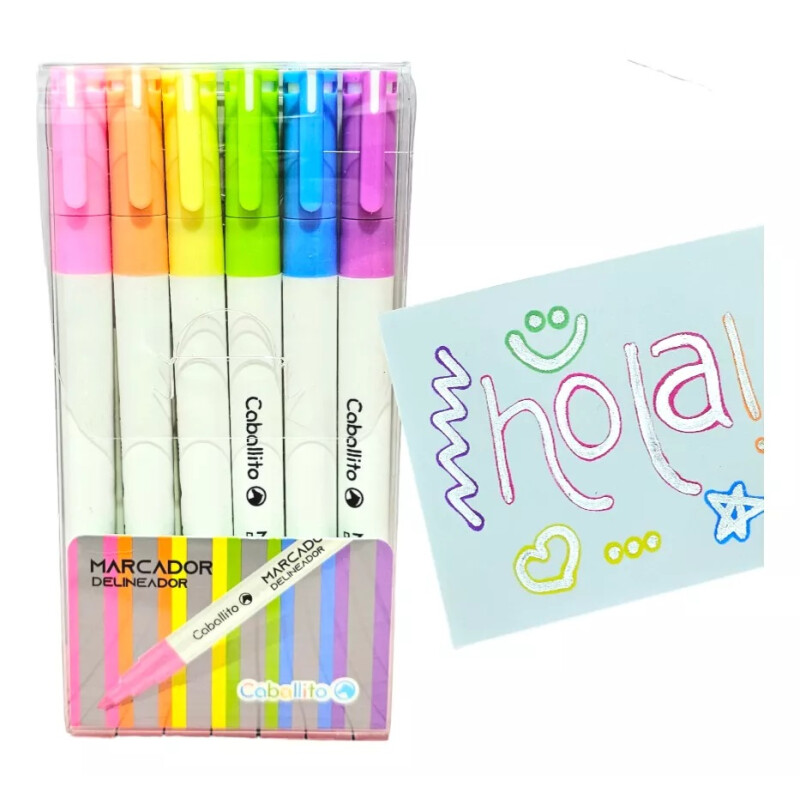 marcadores de tinta planteada con delineados con diferentes colores marcadores de tinta planteada con delineados con diferentes colores