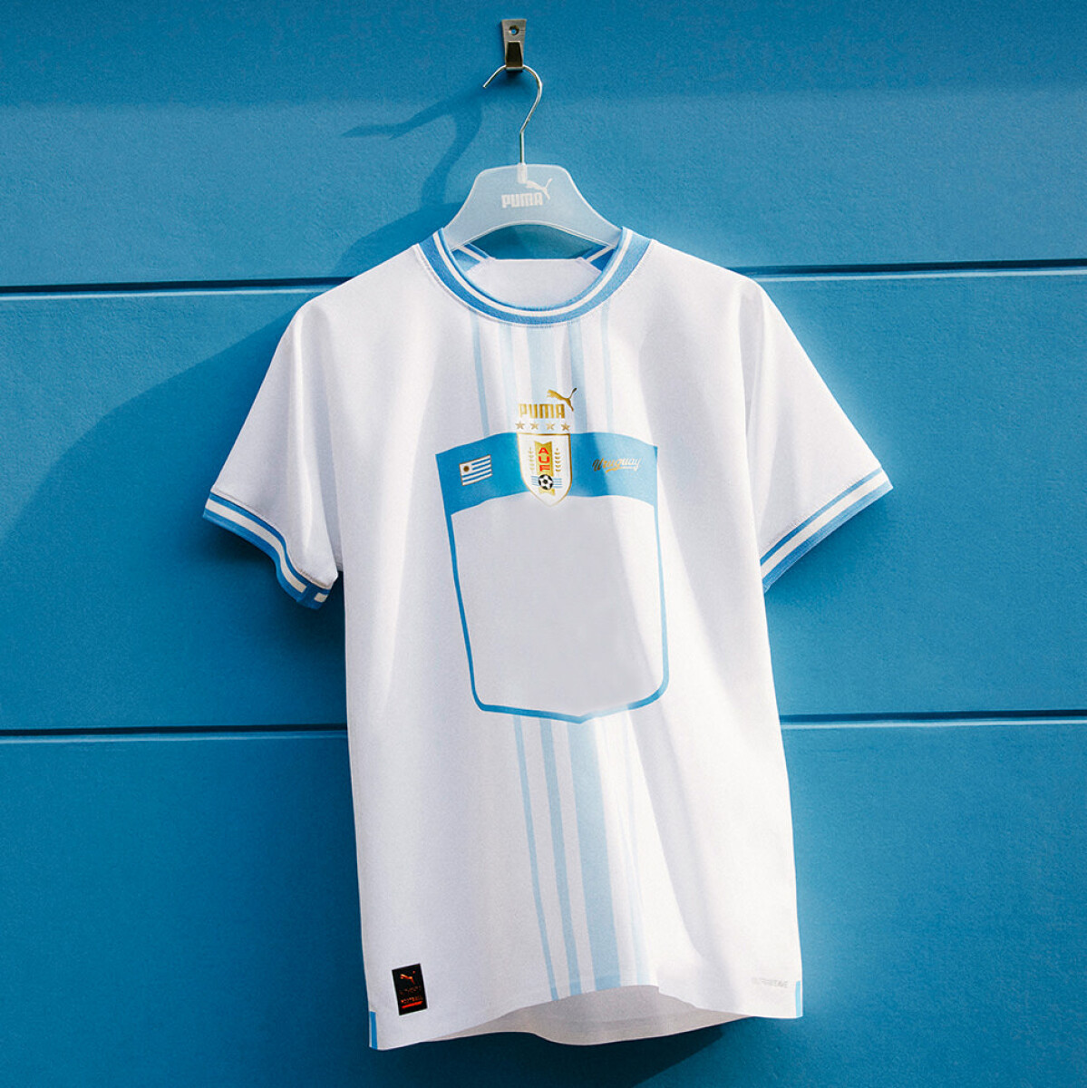 Camiseta de Hombre Puma Uruguay Away - Blanco - Celeste 