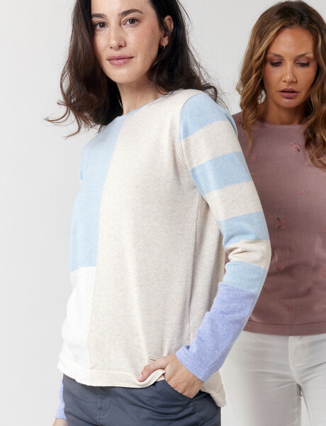 BUZO TEJIDO RAYADO Beige