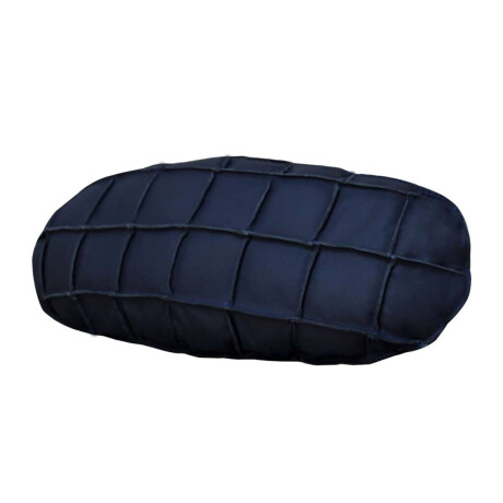 Almohadion Cuero 76x35cm oval grande Azul