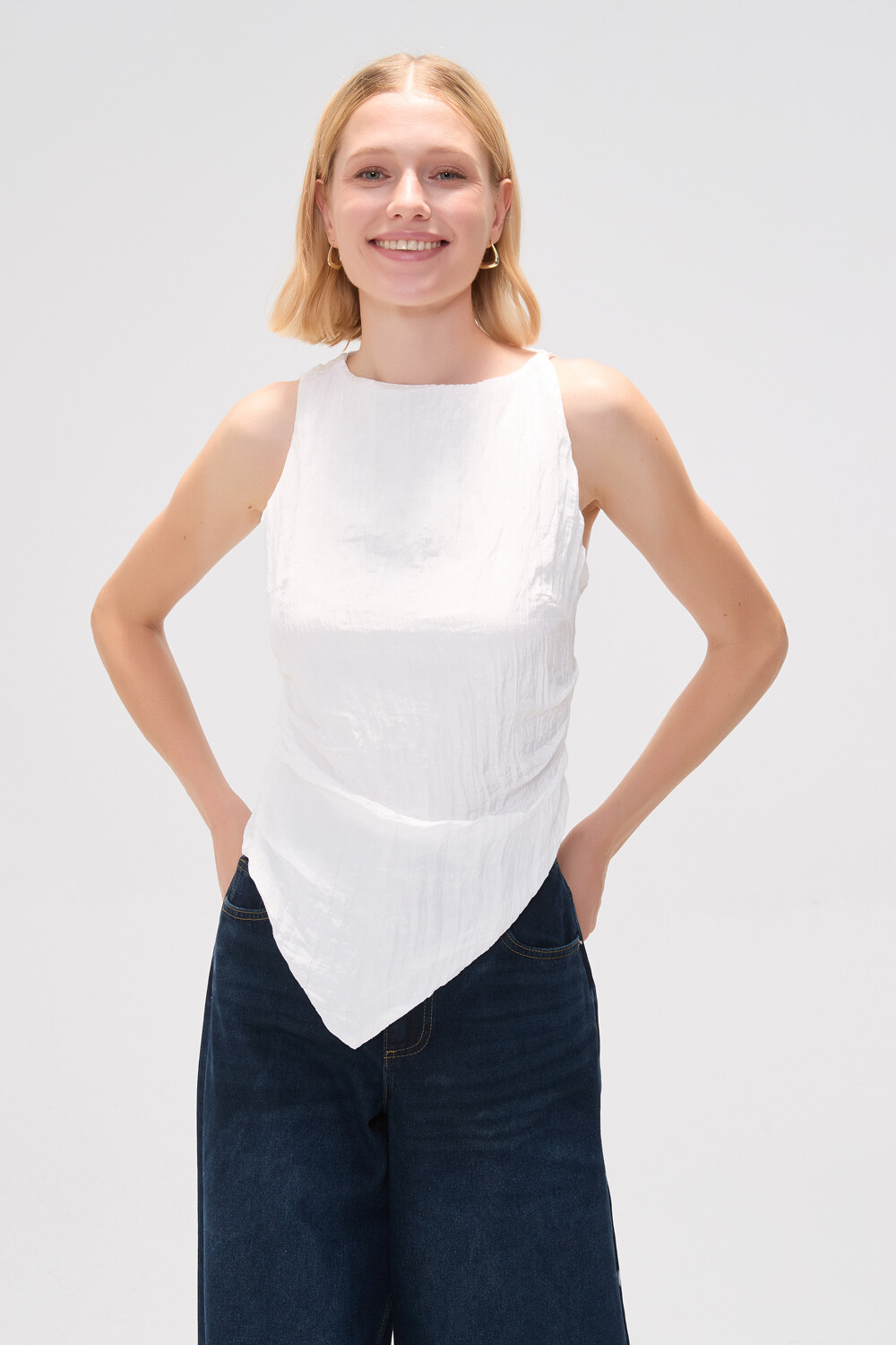 Tops Navi Marfil / Off White