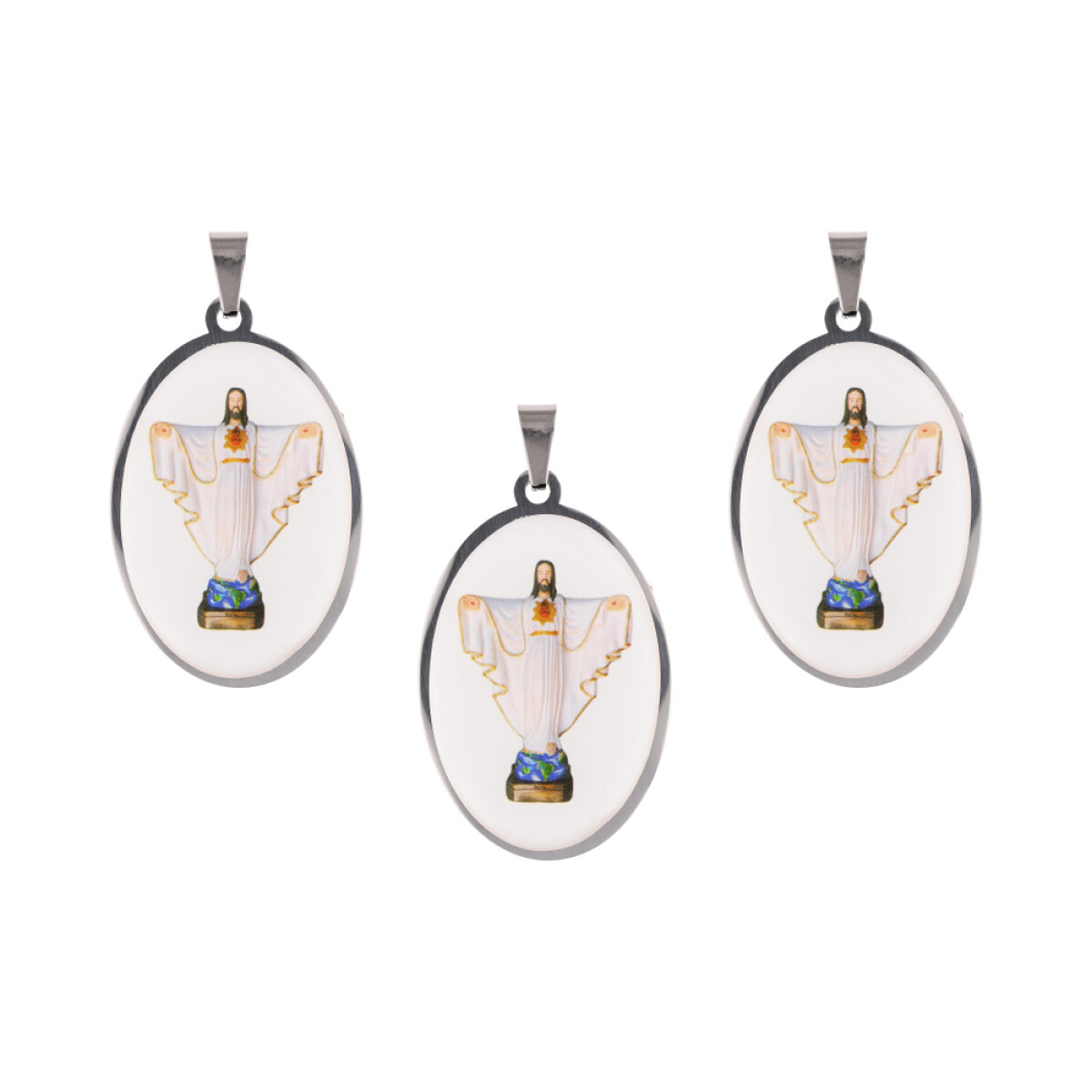 MEDALLAS DE SANTOS 5CM X3 UNIDADES - Gp117/cristo Redentor 