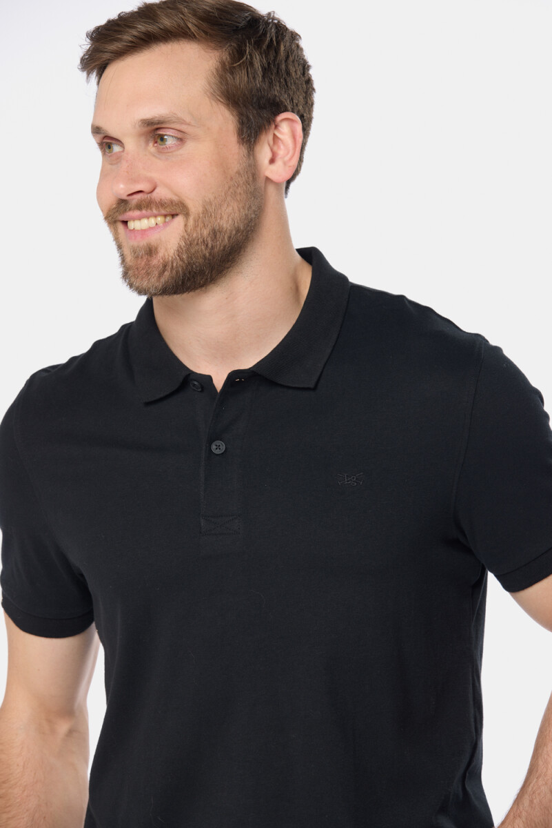 REMERA POLO JERSEY LISA - Negro 