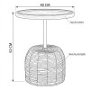 MESA CENTRO MARRON COMB 40X52CM Unica