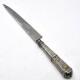 Cuchillo Antiguo Plata Y Oro, Hoja J.M Mailhos " Cazador Al Filo" Acier Fondu, Vaina Cuero Cuchillo Antiguo Plata Y Oro, Hoja J.M Mailhos " Cazador Al Filo" Acier Fondu, Vaina Cuero