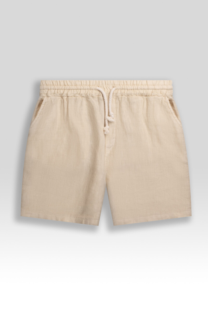 PREMIUM LINEN SHORTS Almond