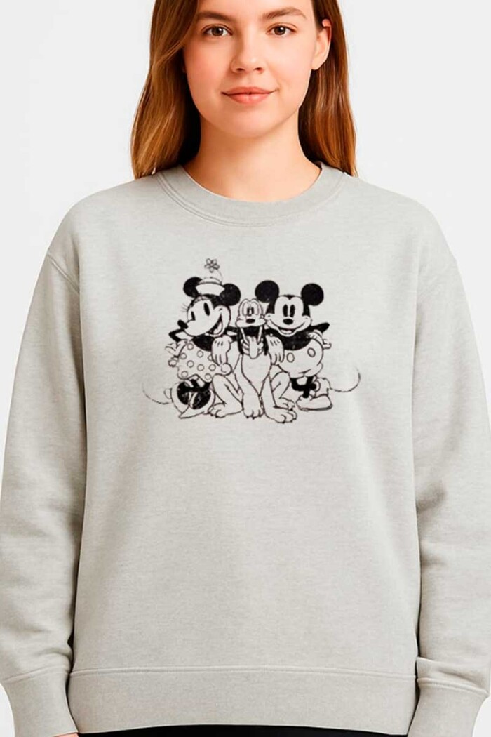 BUZO DISNEY MICKEY MOUSE Gris