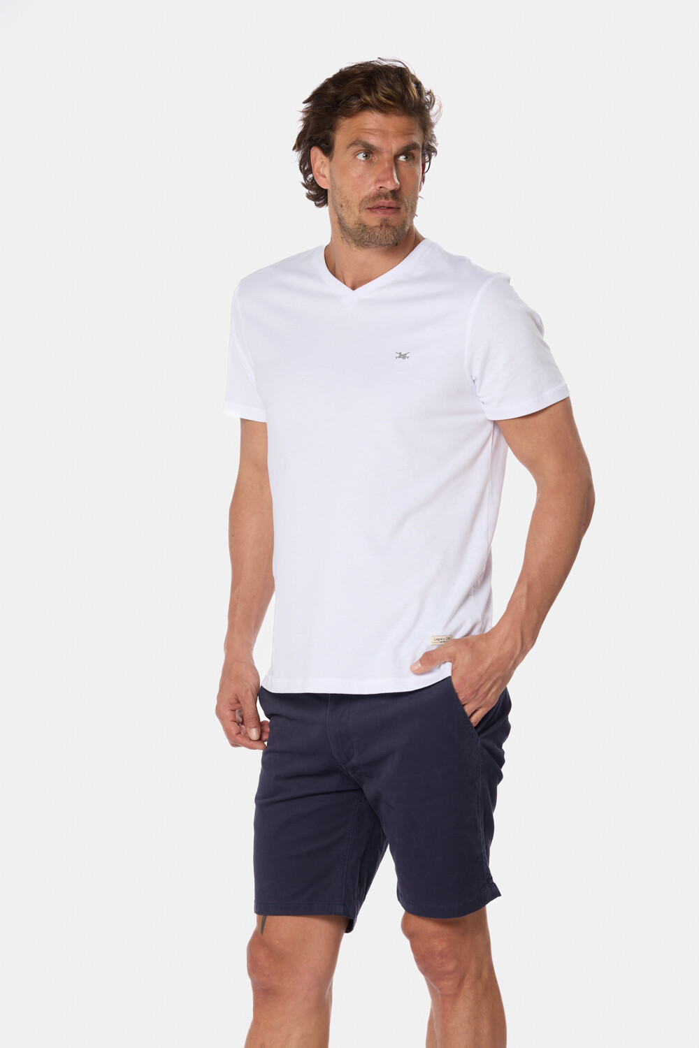 BERMUDA CON CINTURA ELASTIZADA Azul