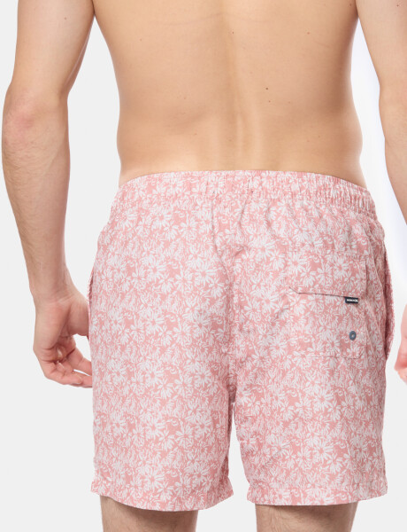 SHORT DE BAÑO ESTAMPADO Bordo