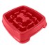 Plato Comedero Come Lento Perros Gatos Mascotas Plastico Color Variante Rojo