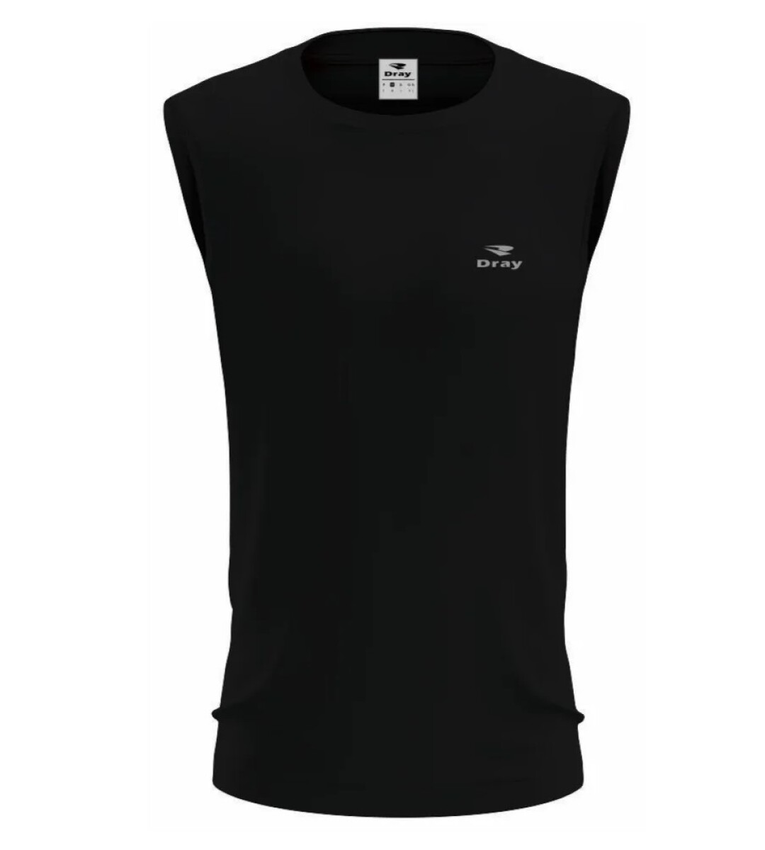 Musculosa adulto lisa - negro 