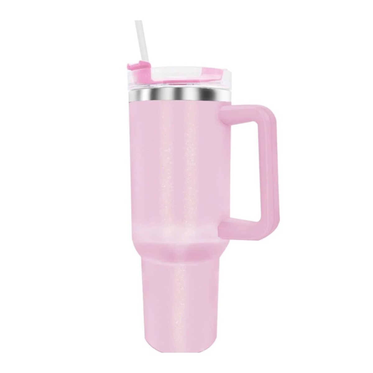 Vaso térmico de acero con asa Rosado - Vaso Térmico De Acero Con Asa Rosado 