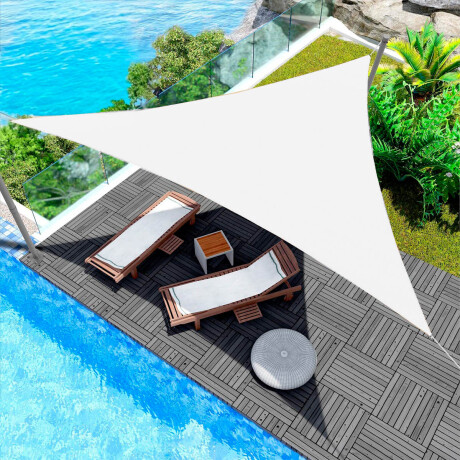 Lona Toldo Vela Triangular Filtro Uv 3,6m Sombra Blanco