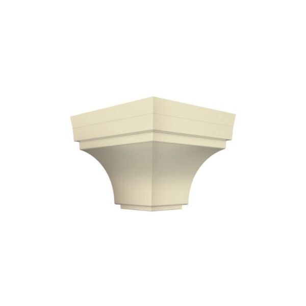 Esquinero ext para media caña PVC Beige
