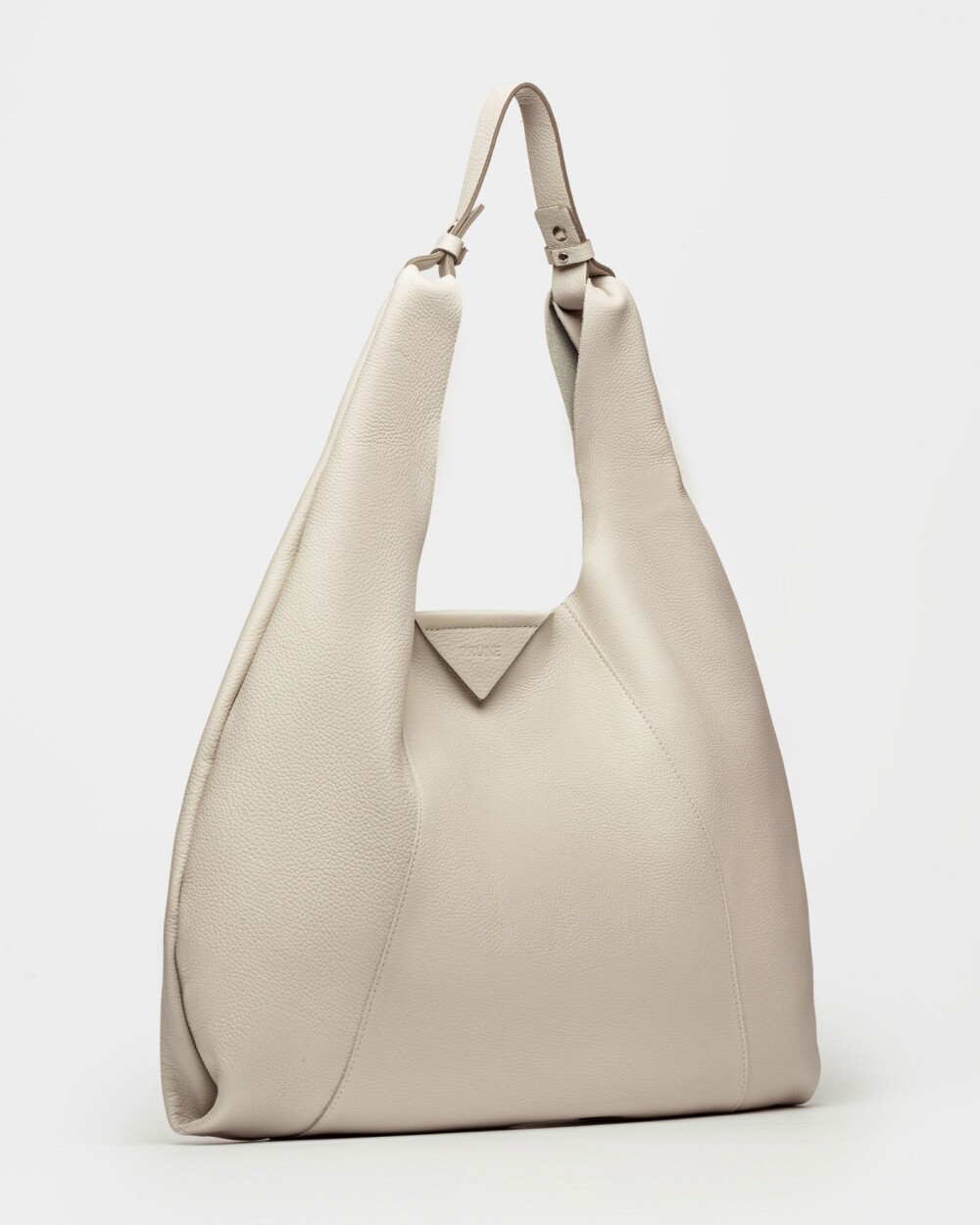 Bolso The Shopping En Cuero Graneado Natural
