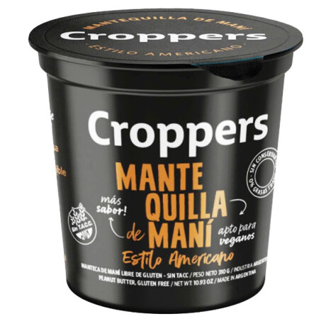 Mantequilla de mani Estilo Americano 310g CROPPERS Mantequilla de mani Estilo Americano 310g CROPPERS