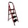 Escalera Tijera 4 Escalones De metal/plastico Rojo/Negro