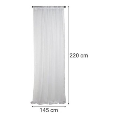 Velo para cortina con pasador Just Home Collection 145 x 220cm Blanco