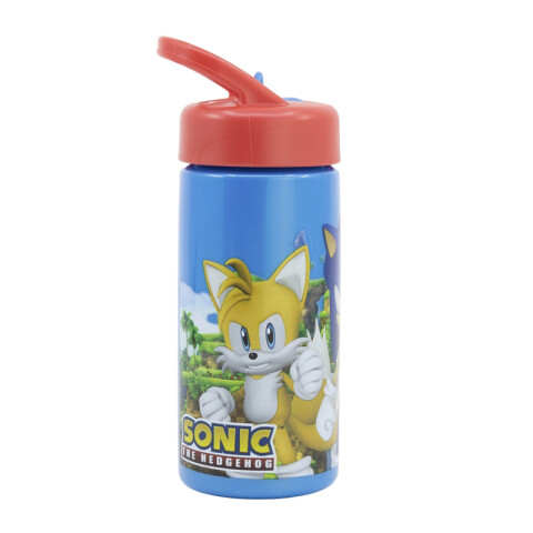 Botella Plástica con Pajita Sonic 410 ml U