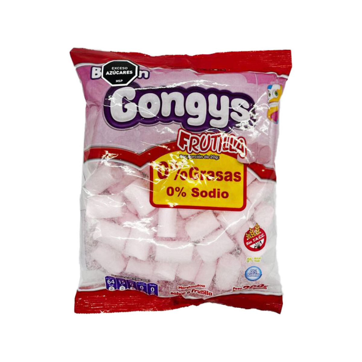 Marshmallows GONGYS Billiken 200grs - Frutilla 