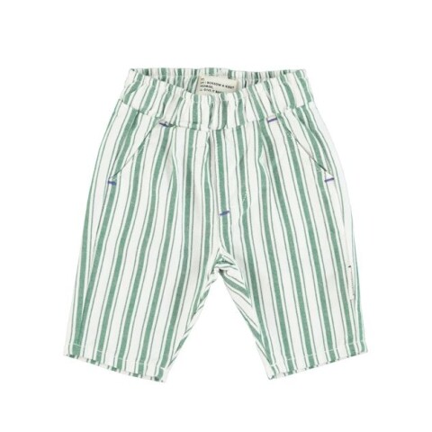 Pantalon blanco con rayas grandes verdes 4 años Pantalon Blanco Con Rayas Grandes Verdes 4 Años