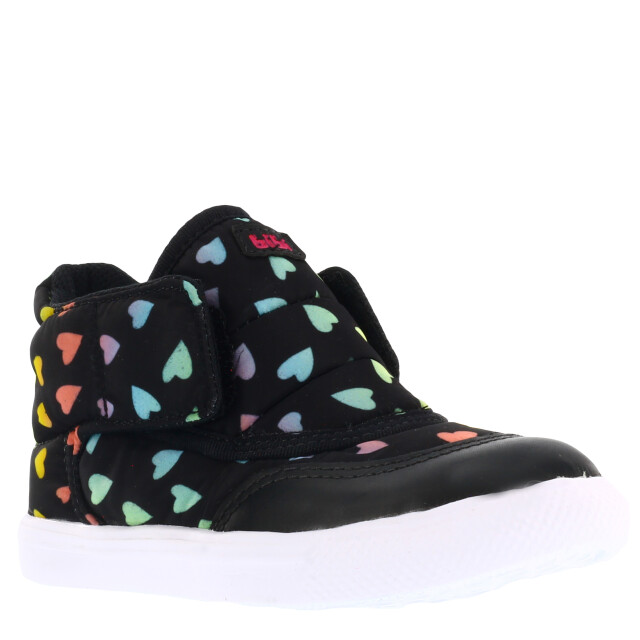 Botas Infantiles Bibi Corazones c/Velcro Negro - Estampado